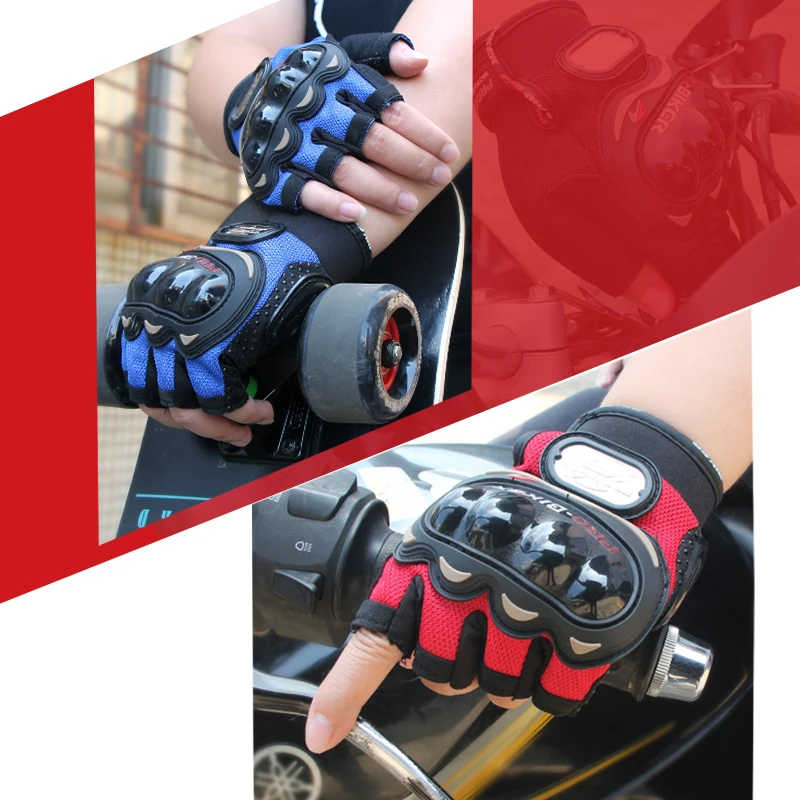 Motorcycle Half Finger Gloves Cycling Skateboard Riding Gloves for Bikers And Skateboarders