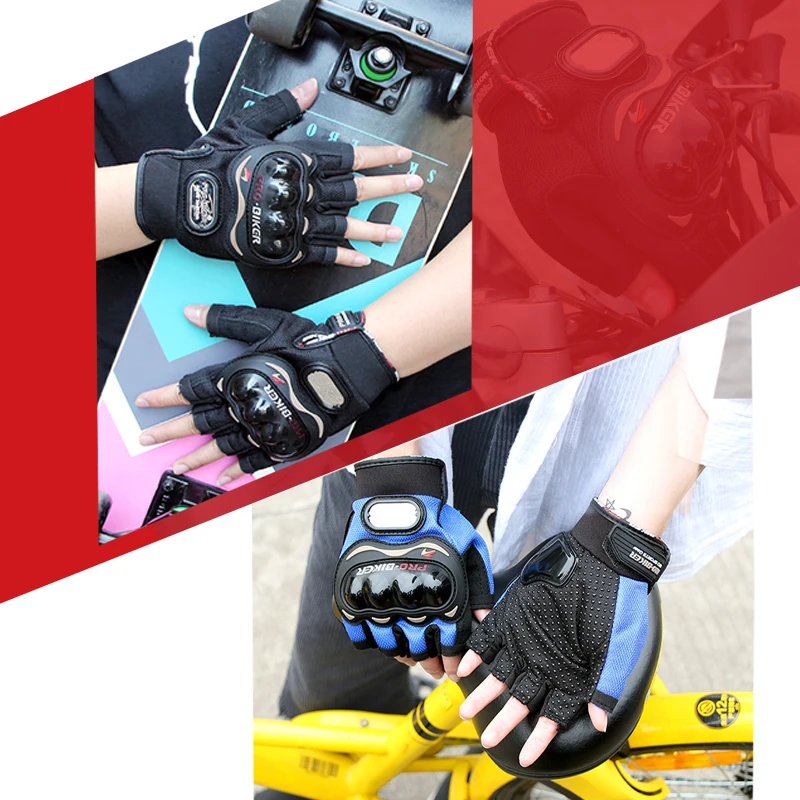 Motorcycle Half Finger Gloves Cycling Skateboard Riding Gloves for Bikers And Skateboarders