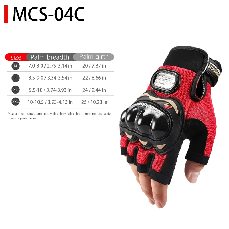 Motorcycle Half Finger Gloves Cycling Skateboard Riding Gloves for Bikers And Skateboarders