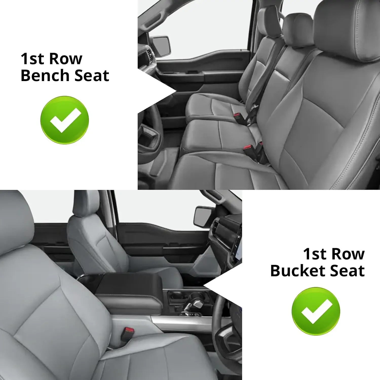 Coverdream F150 Seat Covers Custom Fit for Ford F150 SuperCrew 2015-2026 XL/XLT F250/F350/F450 Crewcab 2017-2026 XL/XLT Full Set Trucks Waterproof Leather Seat Protectors
