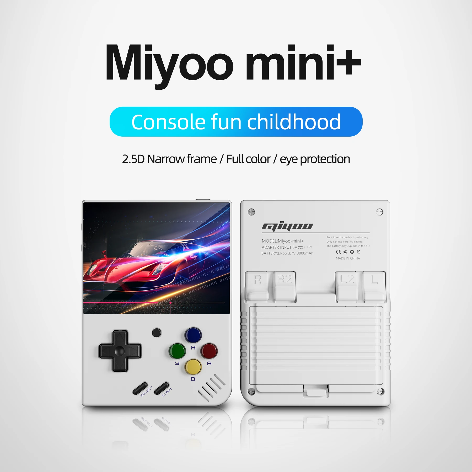 MIYOO Mini Plus Portable Retro Handheld Game Console 3.5" Screen V2 Mini+ IPS Screen Classic Video Game Console Linux System Children's Gift