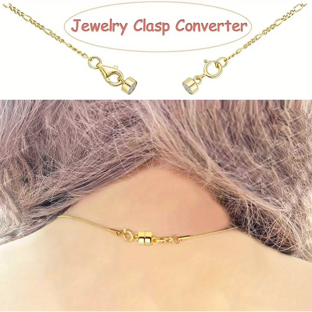 18pcs Magnetic Necklace Clasps and Closures Bracelet Converter Clasp,Suitable for Necklaces Chain Extender