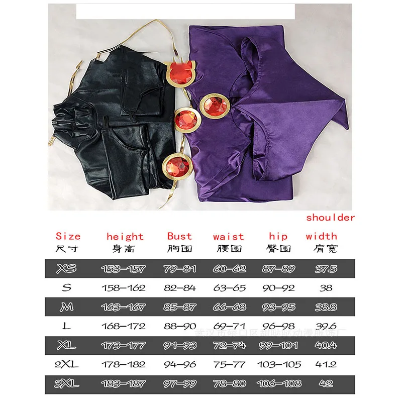 Anime Dark Magic Witch Cosplay costume cosplay Gothic hooded cape and purple cape elegant costumes for comic conventions Halloween fantasy camouflage