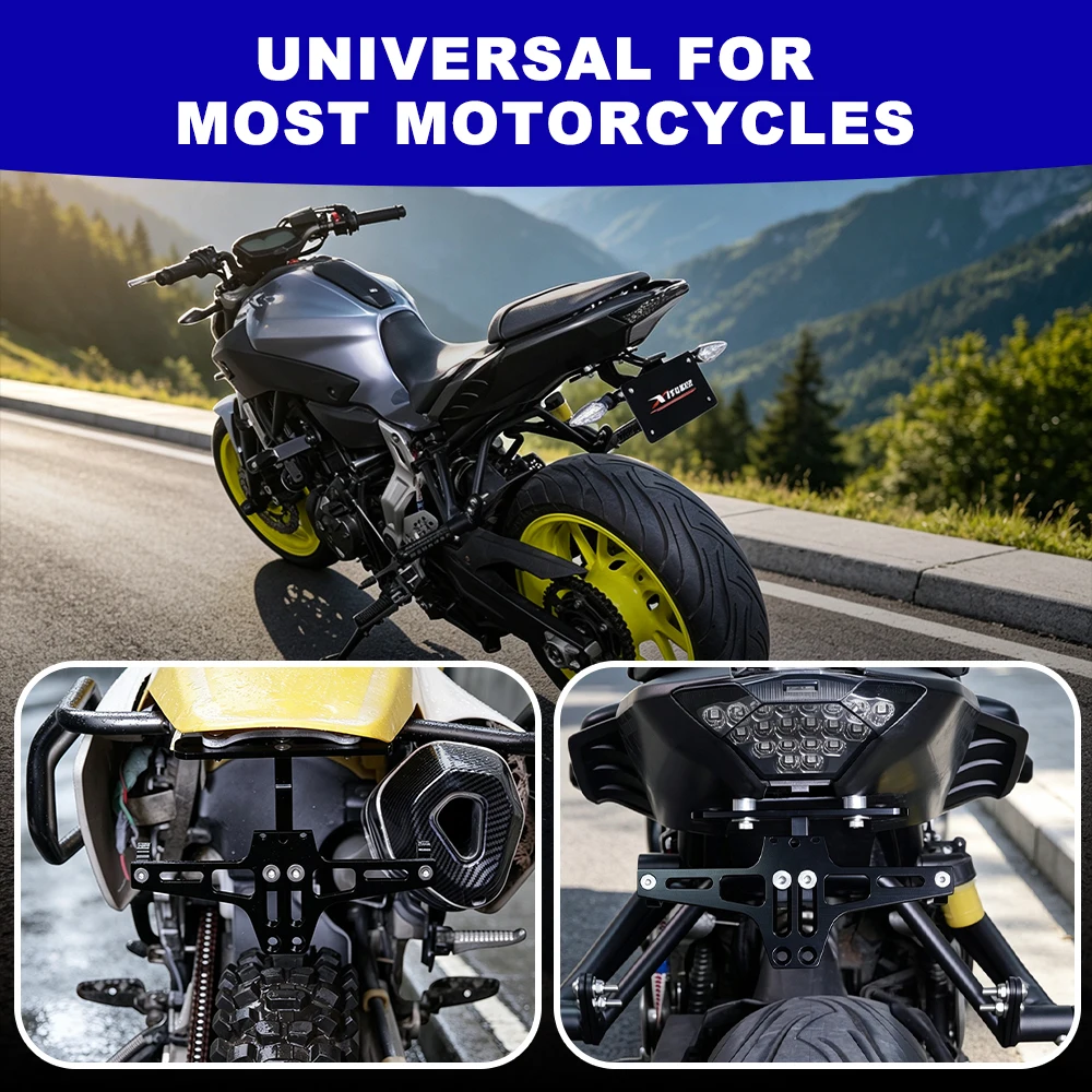 License Plate Holder Bracket Rear Tail Tidy Fender Eliminator ZX-14R ZZR1400 KTM 390 Duke Suzuki SV650 SV1000 For Kawasaki