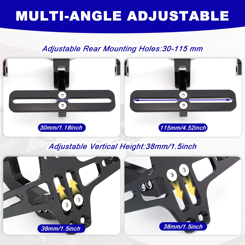 License Plate Holder Bracket Rear Tail Tidy Fender Eliminator ZX-14R ZZR1400 KTM 390 Duke Suzuki SV650 SV1000 For Kawasaki