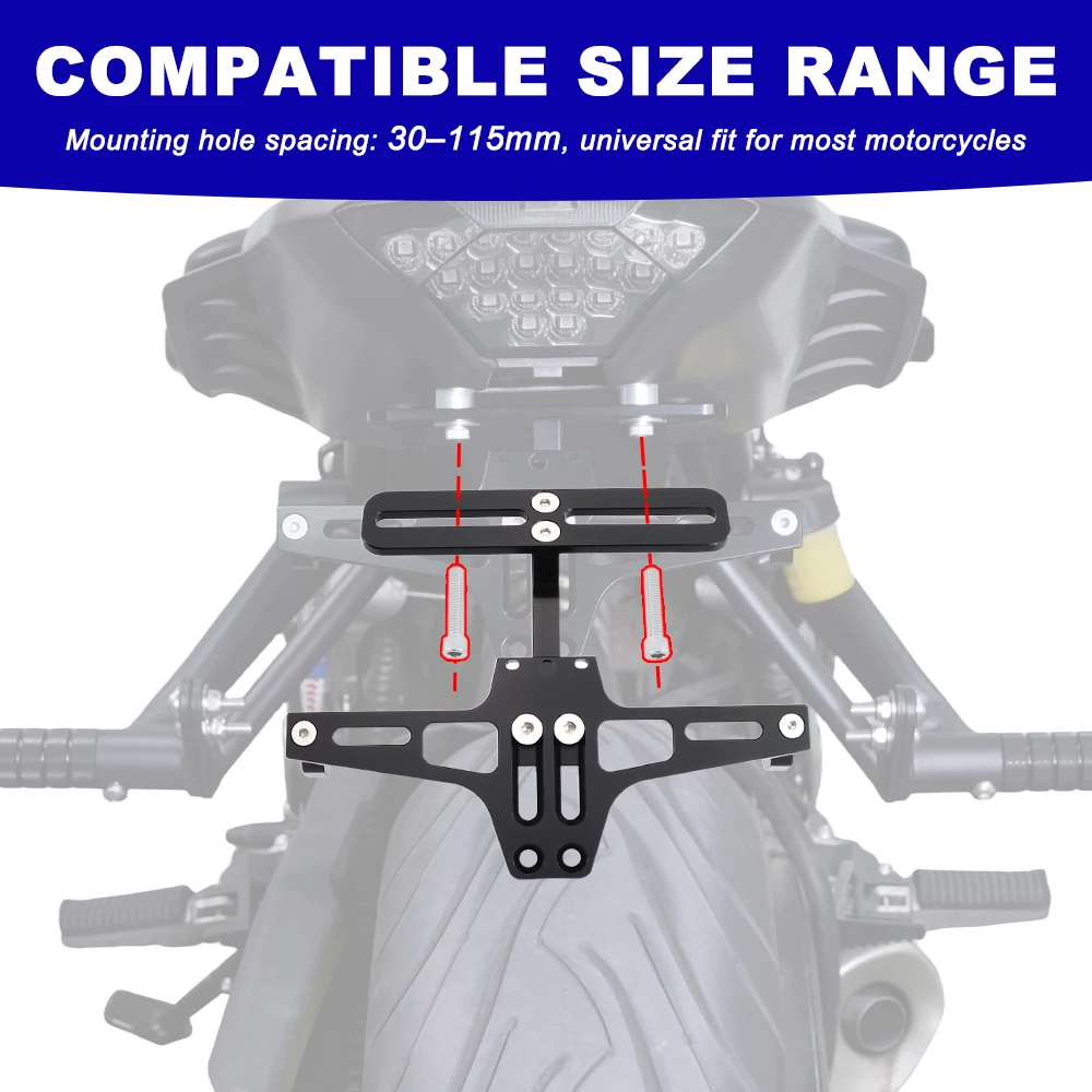 License Plate Holder Bracket Rear Tail Tidy Fender Eliminator ZX-14R ZZR1400 KTM 390 Duke Suzuki SV650 SV1000 For Kawasaki