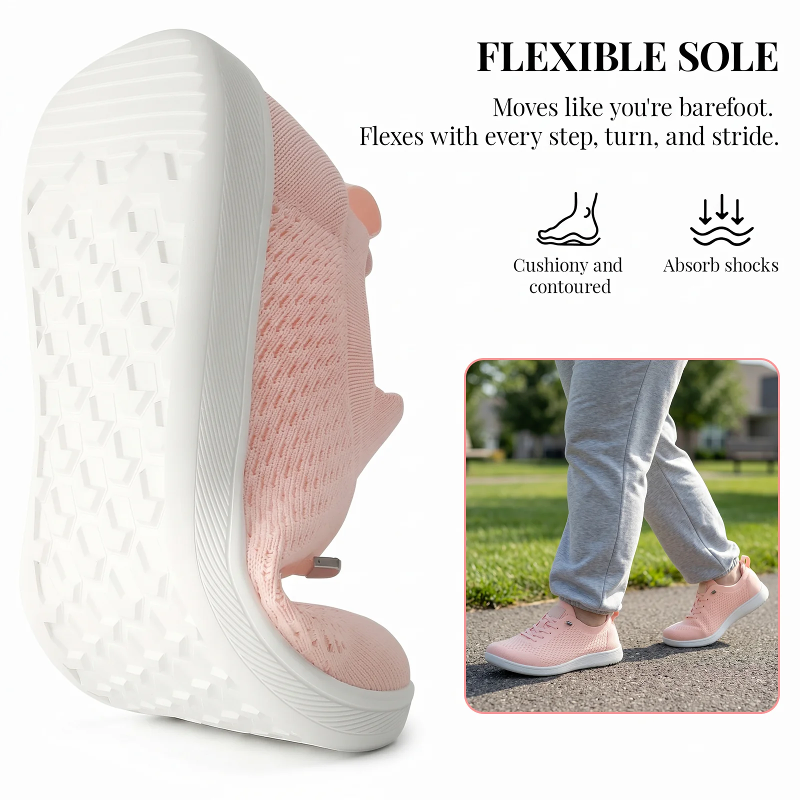 Women's Wide Toe Box Casual Sports Shoes, Low Top Round Toe Thick Sole Lace Up All Season Sneakers, Green White Black Available, for Daily Commute Students Office Workers Shopping Sports