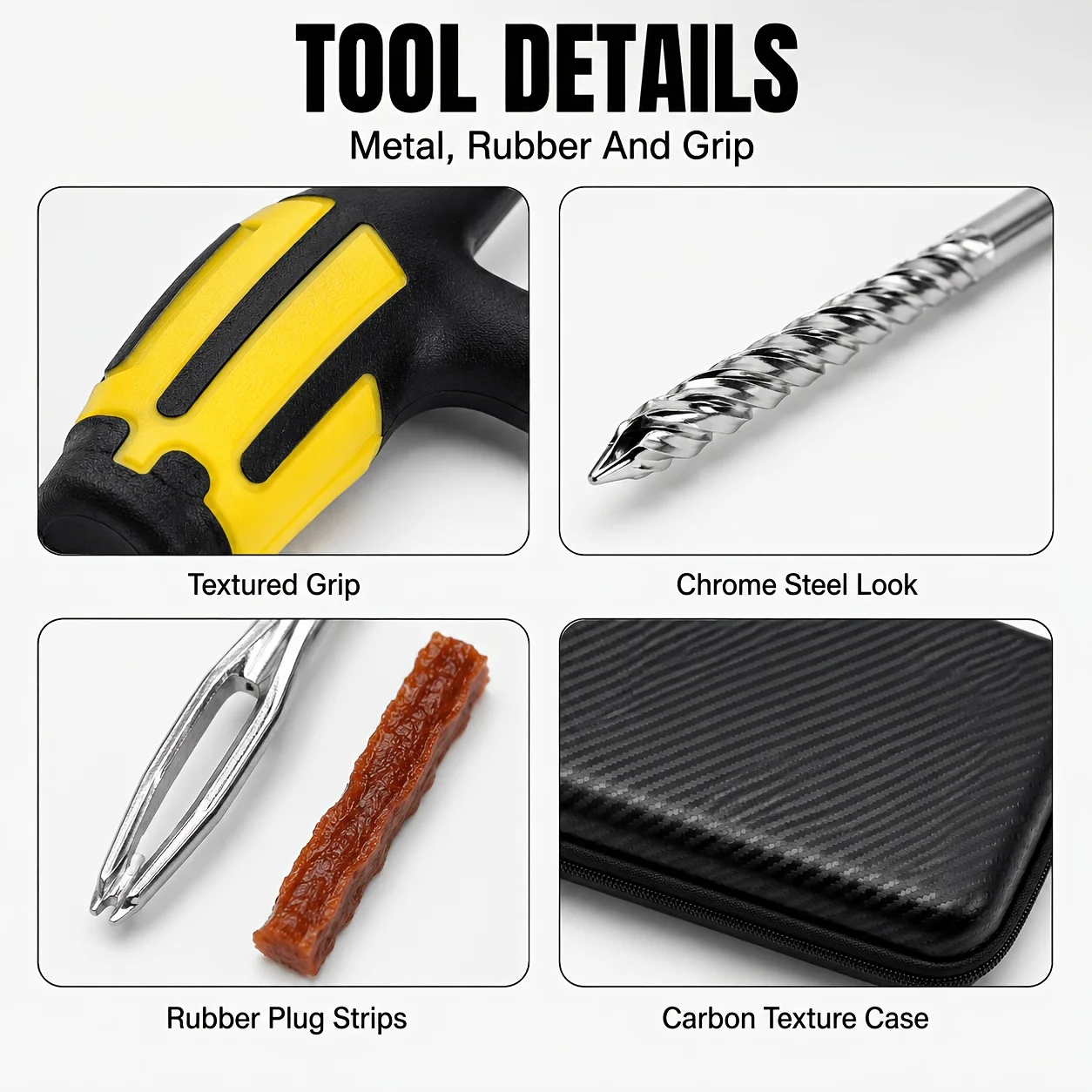 Car Motorcycle Tire Repair Kit Car Puncture Plug Tools Tyre Puncture Emergency for Tire Strips Stirring Glue Repair Tool Kit