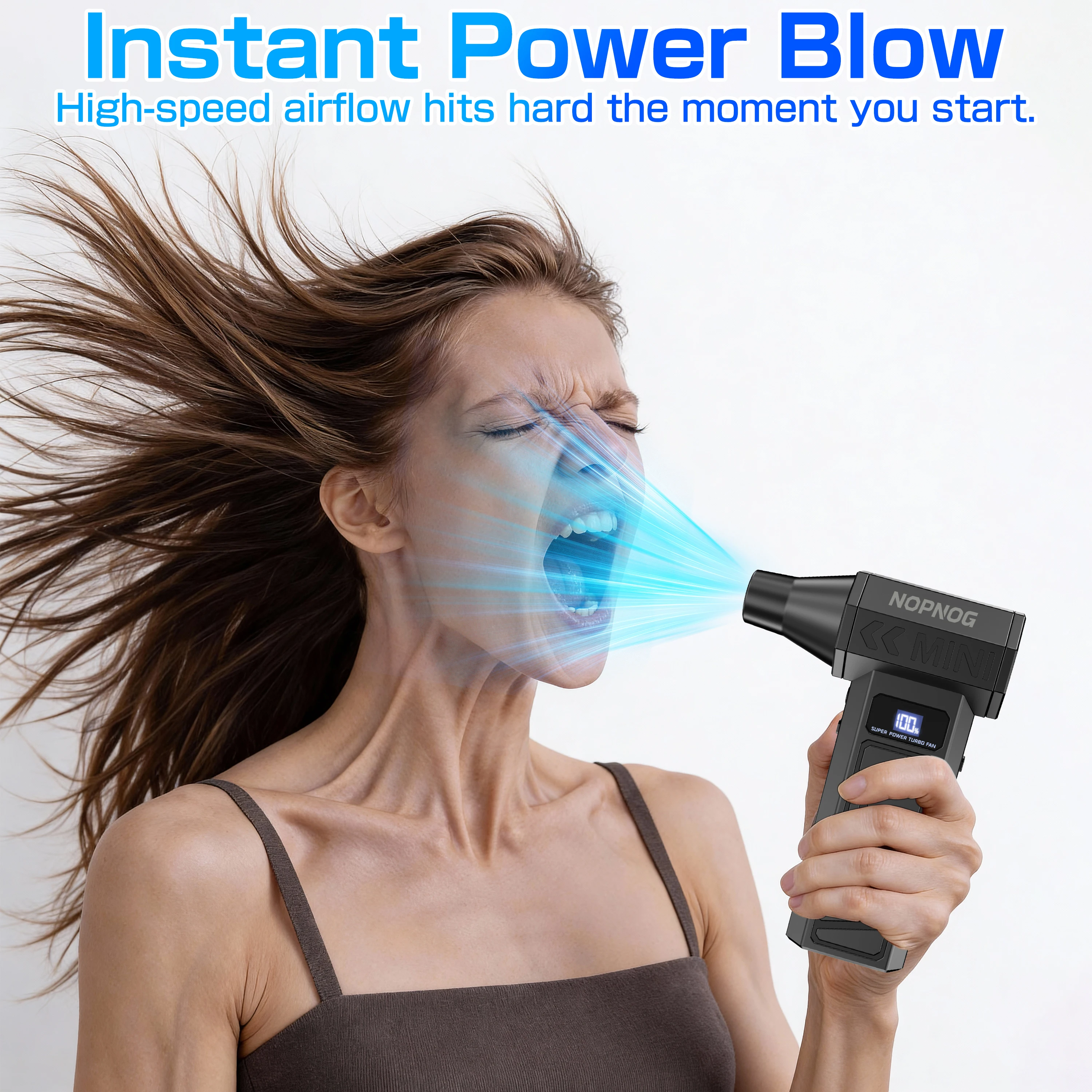 Car Air Duster Vacuum Cleaner Electric Dust Collector Leaf Blower Turbo Fan Cleaning Tools Hair Dryer Auto Accessories for Truck RV SUV Universal