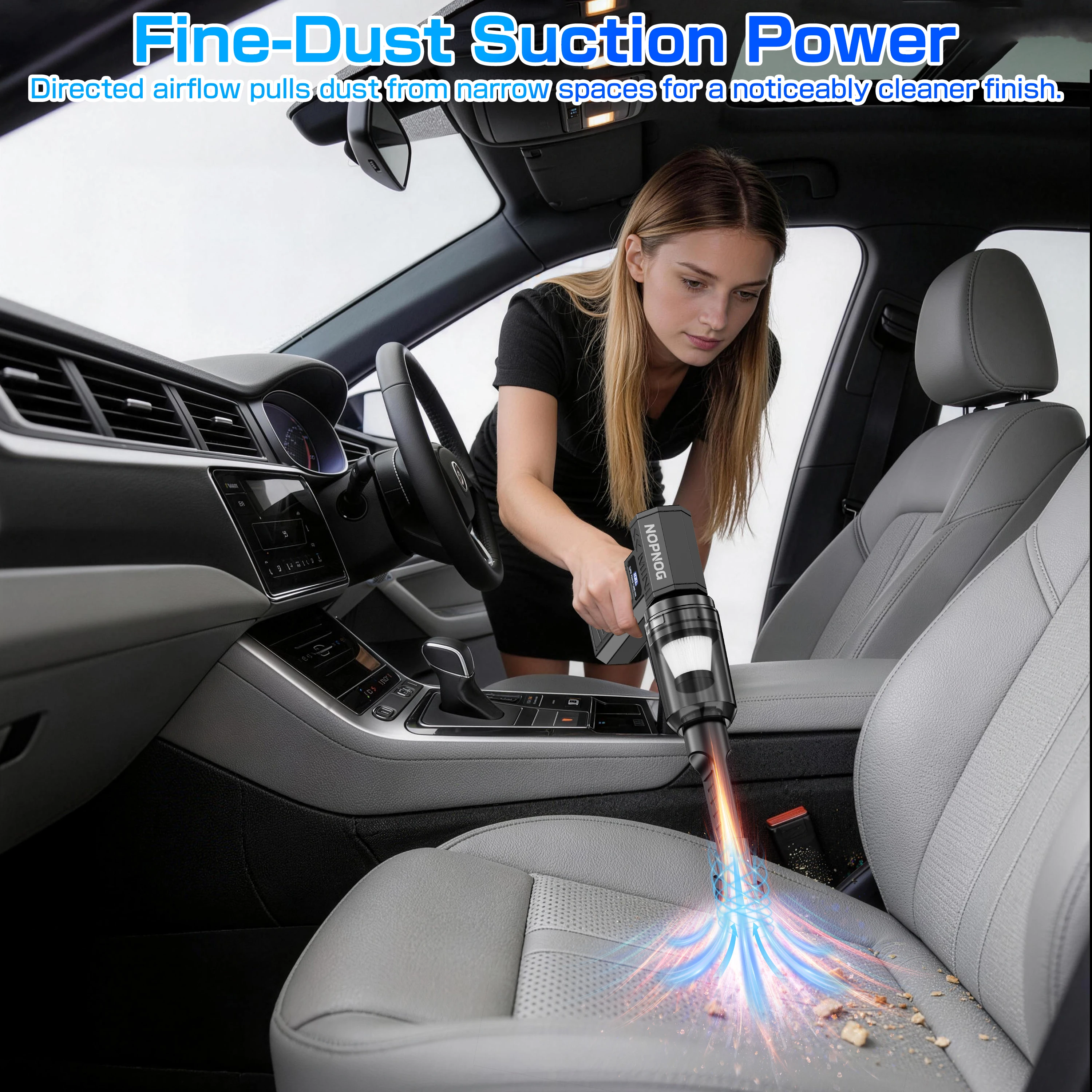 Car Air Duster Vacuum Cleaner Electric Dust Collector Leaf Blower Turbo Fan Cleaning Tools Hair Dryer Auto Accessories for Truck RV SUV Universal