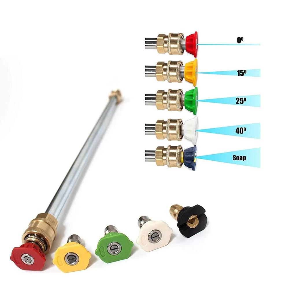 3000PSI High Pressure Washer Gun Kit with 50FT Hose - Car Cleaning Power Spray Wand Nozzle Pipe for Snow Foam Cannon