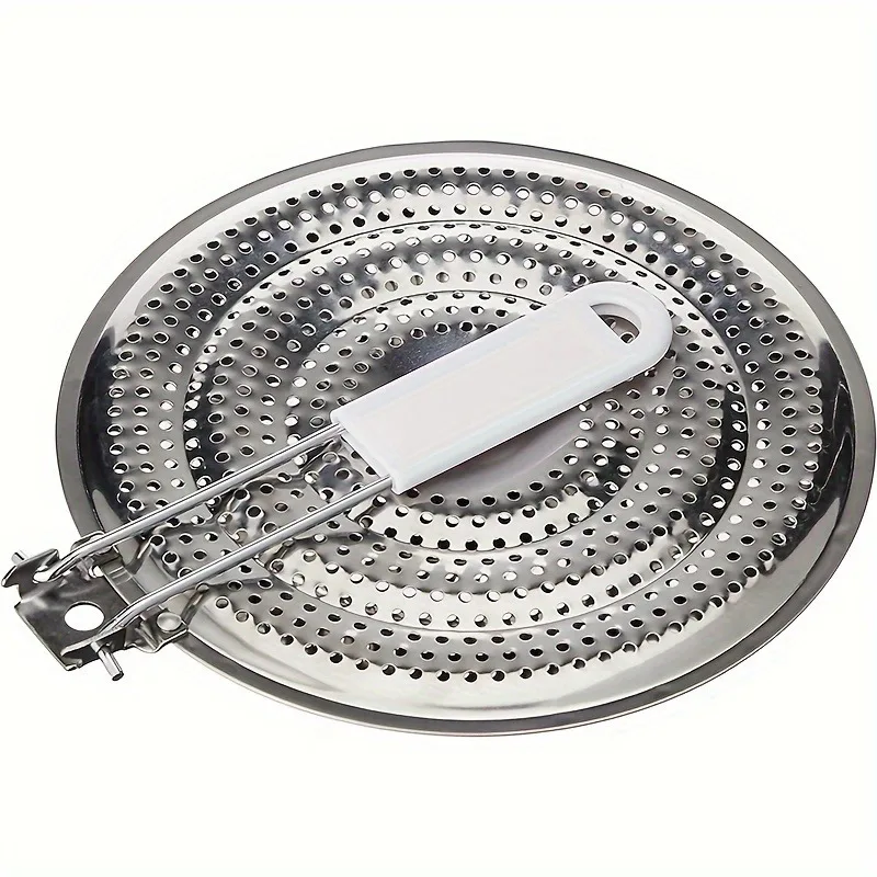 1Pc Stainless Steel Pot Rack Thermal Conductive Kitchen Storage Rack Thickened Round Tube Double-layer Household Pot Mat Special for Storing Frying Pans