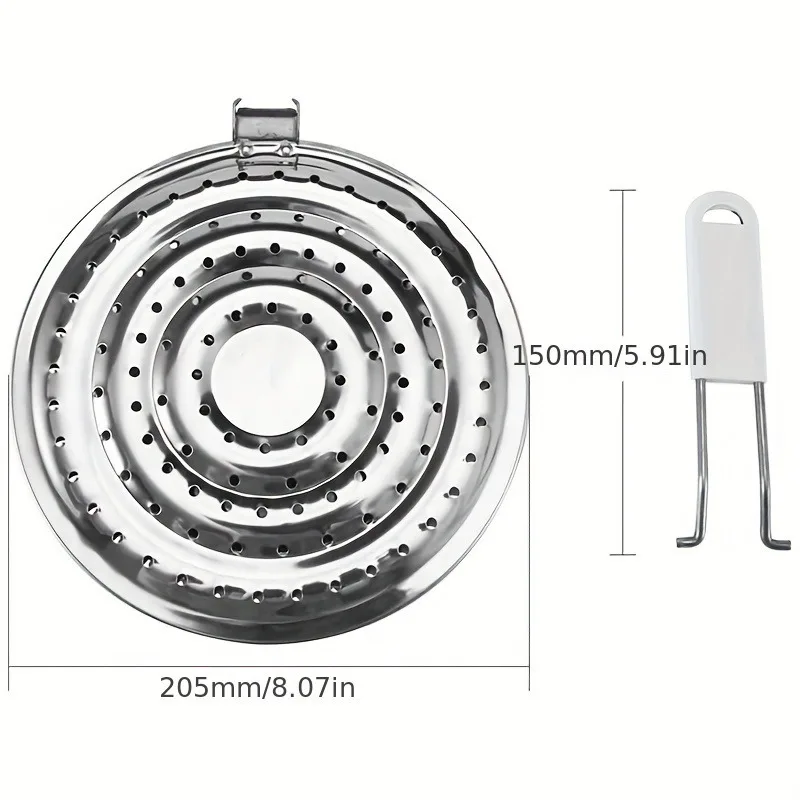1Pc Stainless Steel Pot Rack Thermal Conductive Kitchen Storage Rack Thickened Round Tube Double-layer Household Pot Mat Special for Storing Frying Pans