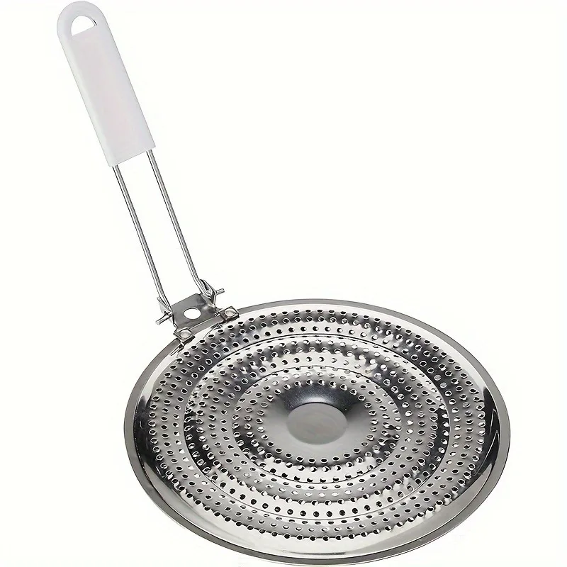 1Pc Stainless Steel Pot Rack Thermal Conductive Kitchen Storage Rack Thickened Round Tube Double-layer Household Pot Mat Special for Storing Frying Pans