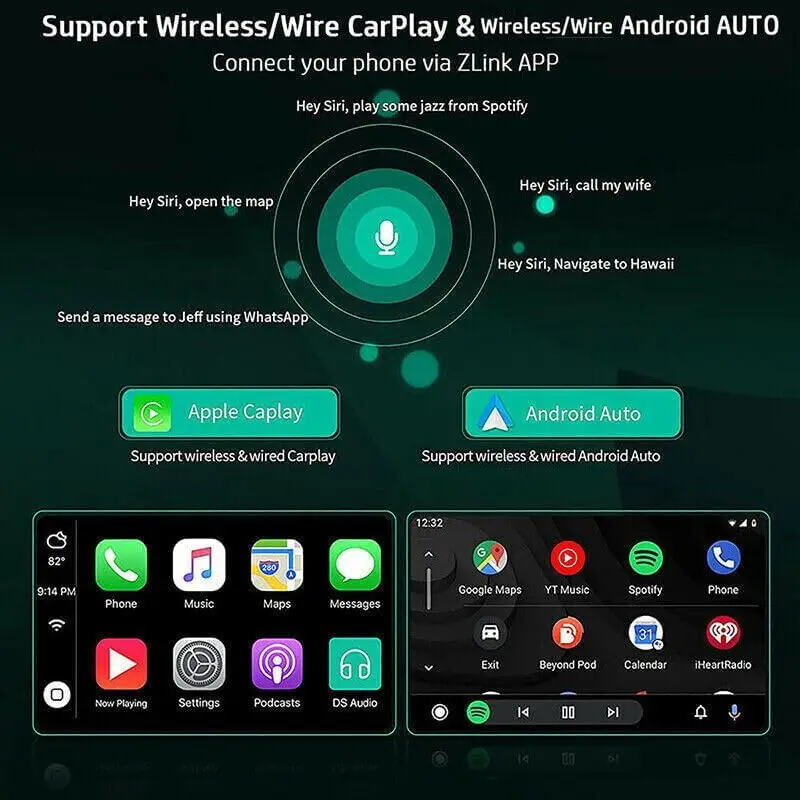 Android 13 Car Stereo GPS Navigation Head Unit 2+32G for Mitsubishi ASX 2010-2017 with Carplay Android Auto 10in Radio with Bluetooth WiFi FM/RDS SWC Split Screen + 4Led Backup Cam