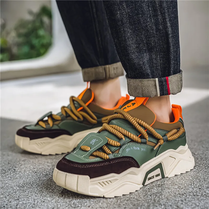 Men's shoes, all-season casual shoes, versatile thick-soled sports shoes, dad shoes