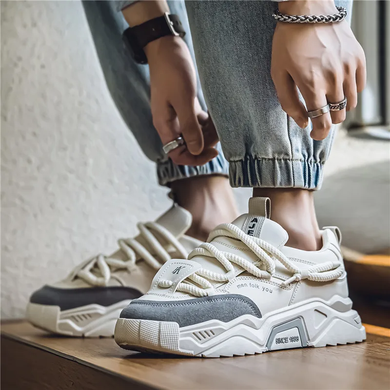 Men's shoes, all-season casual shoes, versatile thick-soled sports shoes, dad shoes
