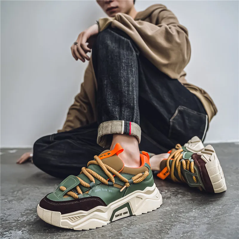 Men's shoes, all-season casual shoes, versatile thick-soled sports shoes, dad shoes