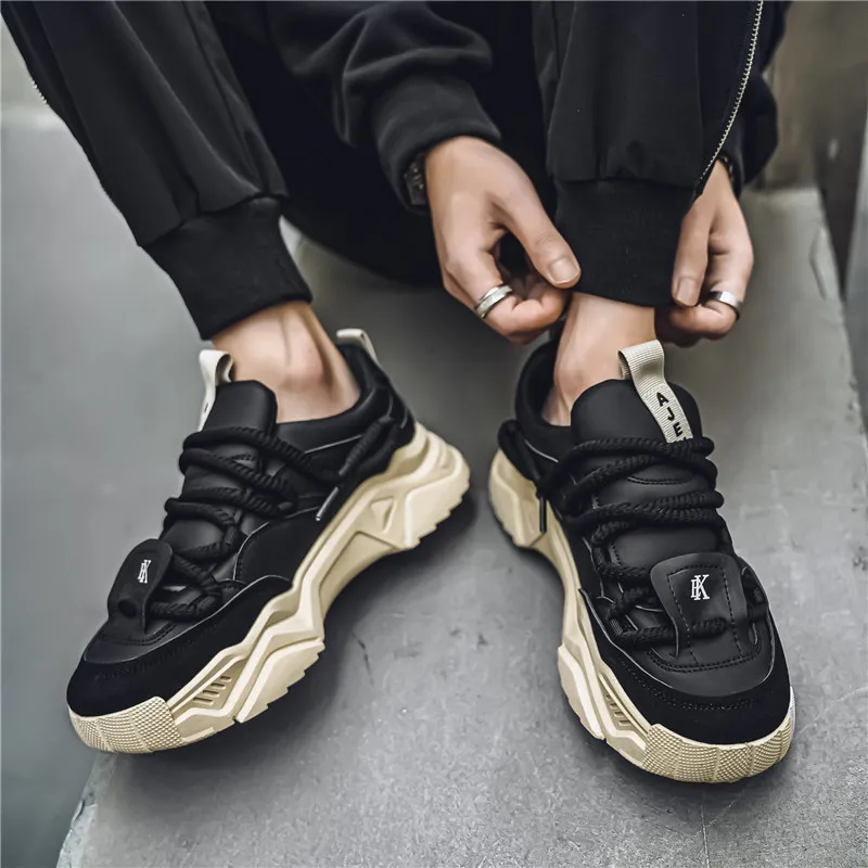 Men's shoes, all-season casual shoes, versatile thick-soled sports shoes, dad shoes