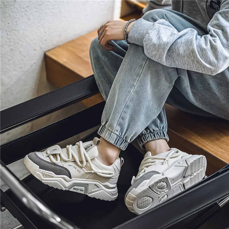 Men's shoes, all-season casual shoes, versatile thick-soled sports shoes, dad shoes