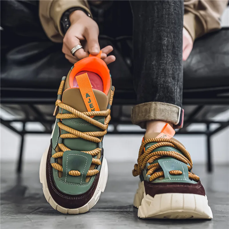 Men's shoes, all-season casual shoes, versatile thick-soled sports shoes, dad shoes