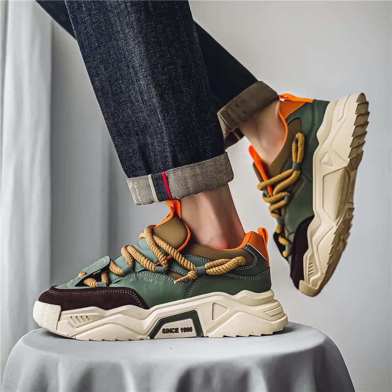 Men's shoes, all-season casual shoes, versatile thick-soled sports shoes, dad shoes