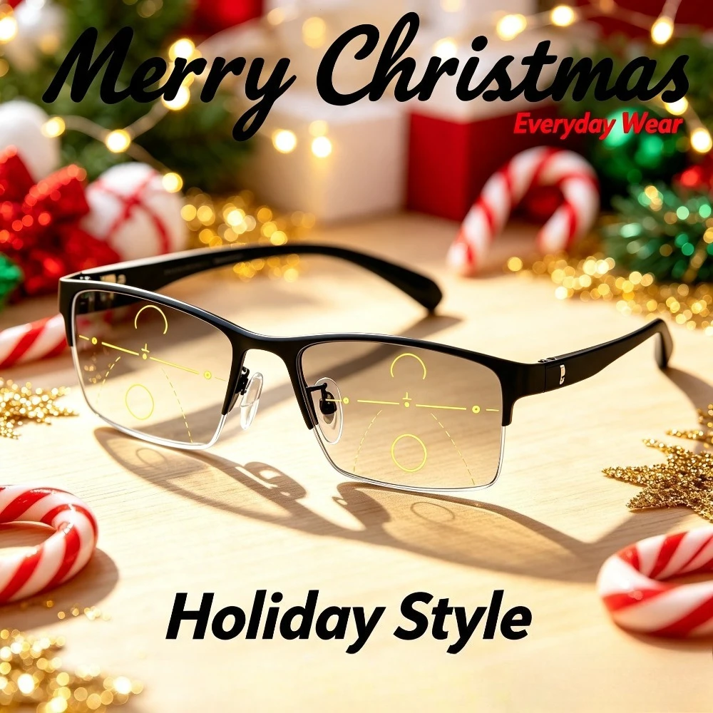 1 piece of men's and women's reading glasses, men's business half-frame reading glasses, gentleman's simple half-frame optical frames, lenses, indoor office, outdoor travel, men's portable reading glasses, Christmas and Halloween gifts recommended
