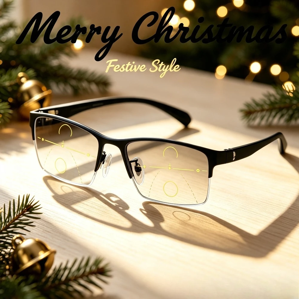 1 piece of men's and women's reading glasses, men's business half-frame reading glasses, gentleman's simple half-frame optical frames, lenses, indoor office, outdoor travel, men's portable reading glasses, Christmas and Halloween gifts recommended