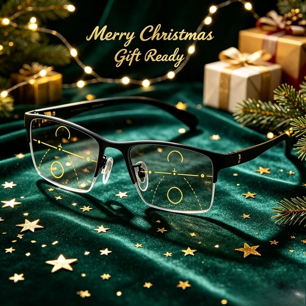 1 piece of men's and women's reading glasses, men's business half-frame reading glasses, gentleman's simple half-frame optical frames, lenses, indoor office, outdoor travel, men's portable reading glasses, Christmas and Halloween gifts recommended