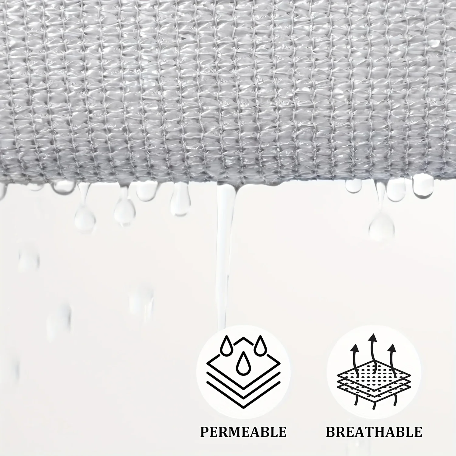 Sun Shade Sail, 12'x12'x12' Triangle Shade Cloth, Curved Edged Commercial Grade 185GSM Permeable Outdoor Shade Cloth for Deck