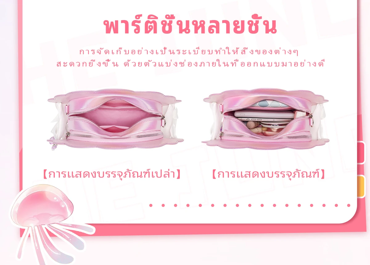 Y2K Trendy Star Ita Bag Lolita Girl Transparent Pocket Fashion Crossbody Bag Women's DIY Display Shoulder Bag Cute Purse Handbag