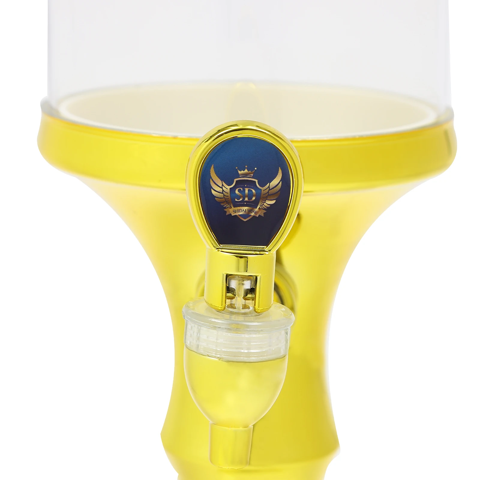 3L Beer Tower Dispenser ABS Tabletop Beer Dispensers with Light for Liquor and Juice Parties Pubs Restaurants