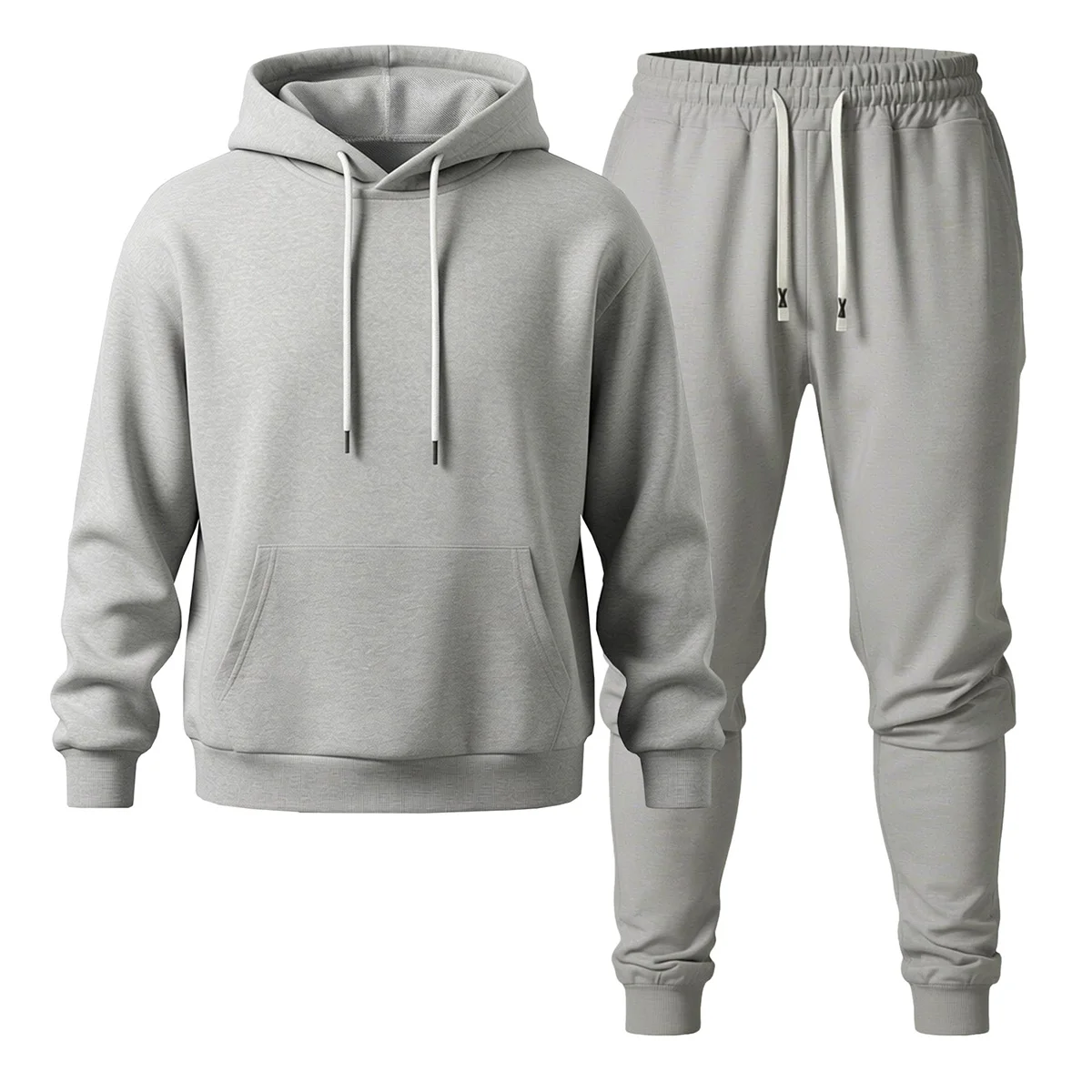 Men's Hooded Sweatshirt And Ankle Pants Two-Piece Set, Casual Pullover Top, Jogging Pants Set, Suitable For Mountaineering, Outdoor Hiking, And Travel