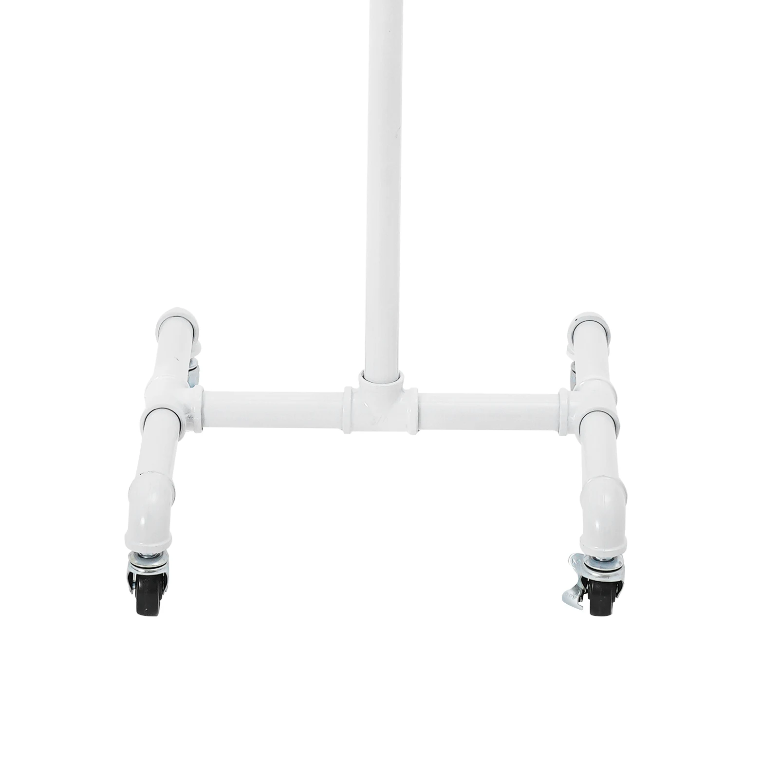 Freestanding Hat Rack with 10 Spherical Hooks, Rollable Coat and Hat Stand with 4 Wheels & Brakes, 66 lbs Capacity for Entryway Bedroom Clothing Store, White