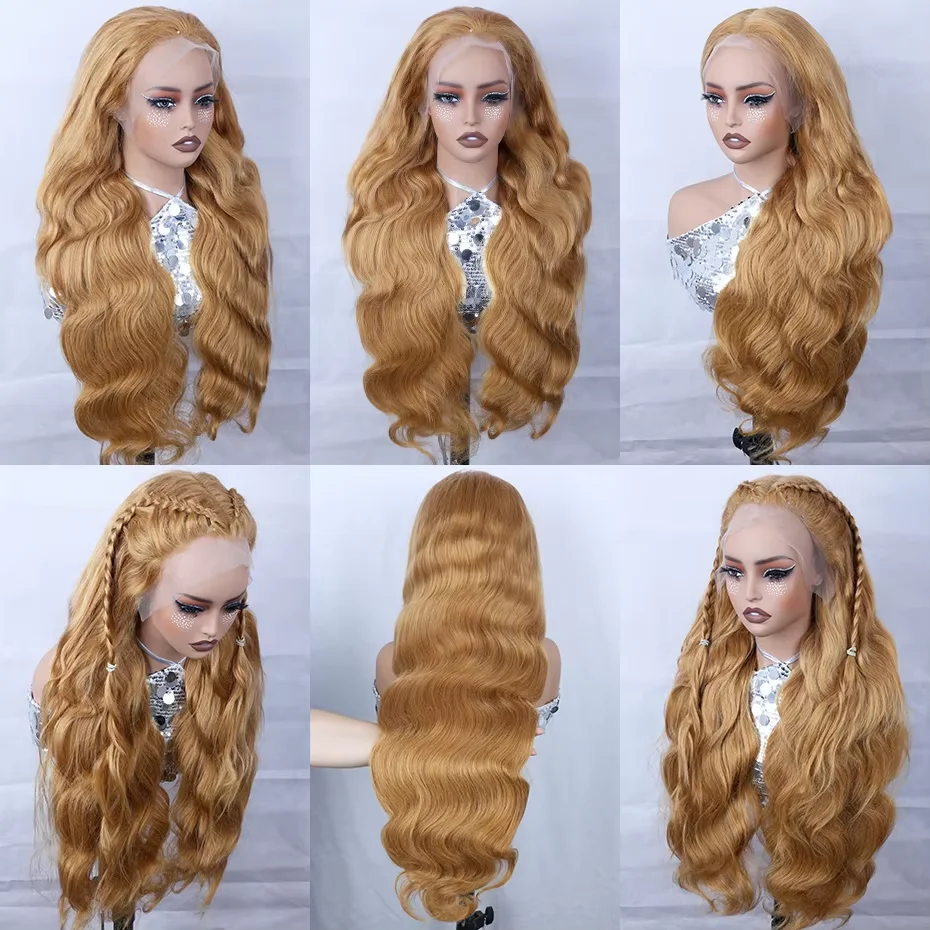 Mint Green Colored Body Wave Human Hair Wigs 13×6 HD Lace Frontal Wig Pre Plucked 180% 210% Density Vietnamese Raw Human Hair Wigs For Women