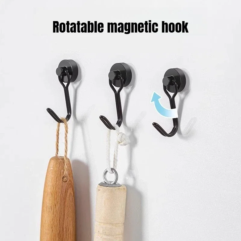 Heavy‑Duty Neodymium Rare Earth Magnetic Hooks, Strong Hold Magnet Hangers for Cruise Ship Refrigerator, Kitchen Home Office Multi‑Scene Hanging Storage Organization