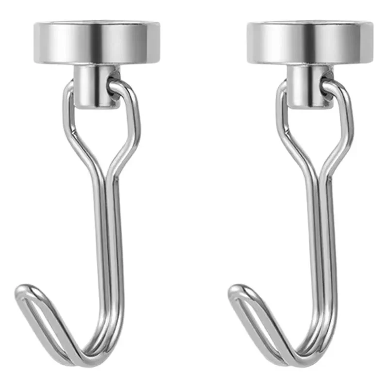 Heavy‑Duty Neodymium Rare Earth Magnetic Hooks, Strong Hold Magnet Hangers for Cruise Ship Refrigerator, Kitchen Home Office Multi‑Scene Hanging Storage Organization