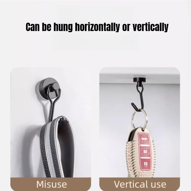 Heavy‑Duty Neodymium Rare Earth Magnetic Hooks, Strong Hold Magnet Hangers for Cruise Ship Refrigerator, Kitchen Home Office Multi‑Scene Hanging Storage Organization