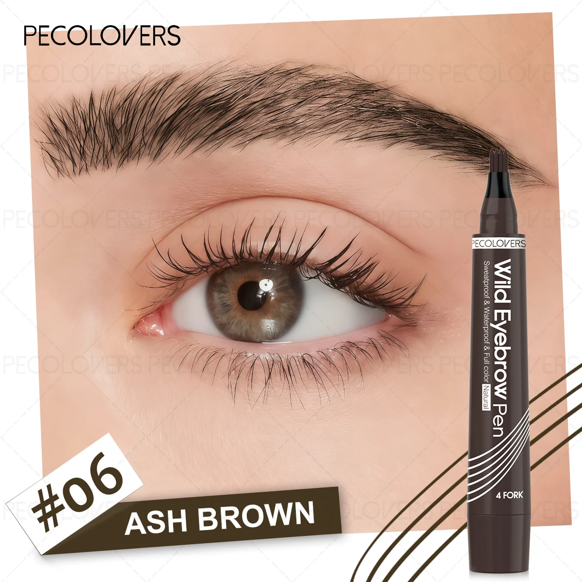 6PCS/SET Non Smudge Eyebrow Drawing Pen Set,Waterproof,Long-Lasting,Soft Balanced Color Payoff,Free Hand Easy Operation,Multiple Shade Selection,Liquid Brow Definer Collection Suitable For Daily Basic Eyebrow Styling Needs