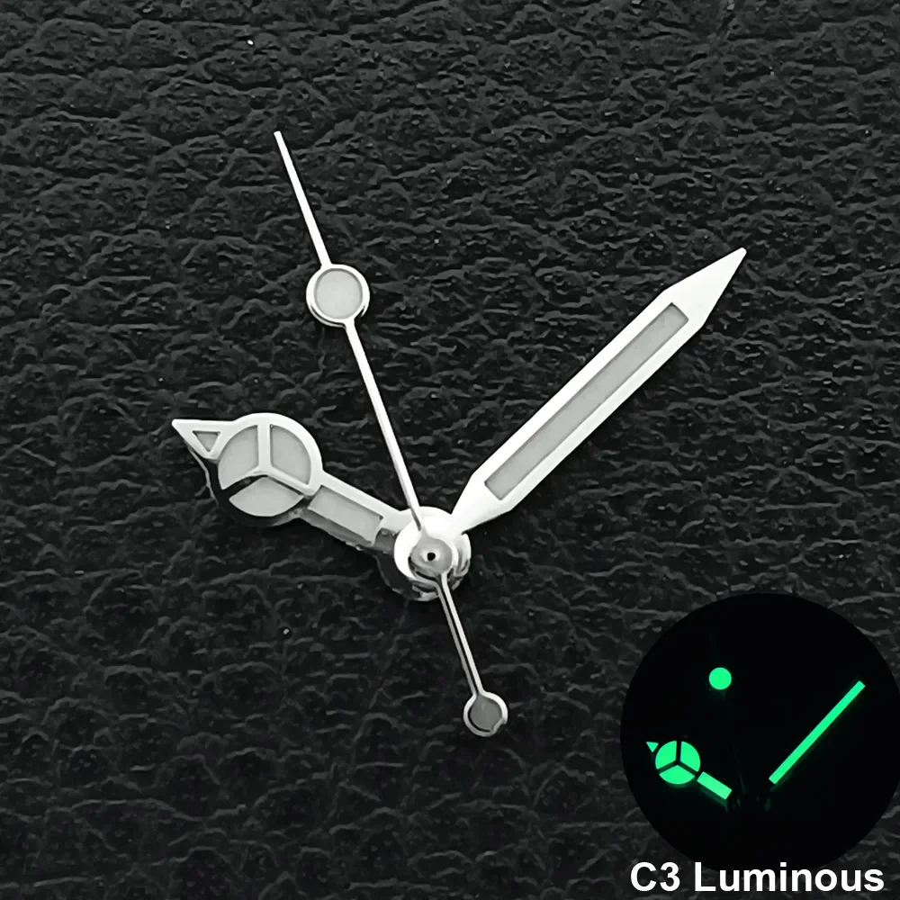 Silver/Gold/Rose Gold Watch Hands Green Cyan Luminous Fit NH35 NH36 Watches Movement Accessory Part