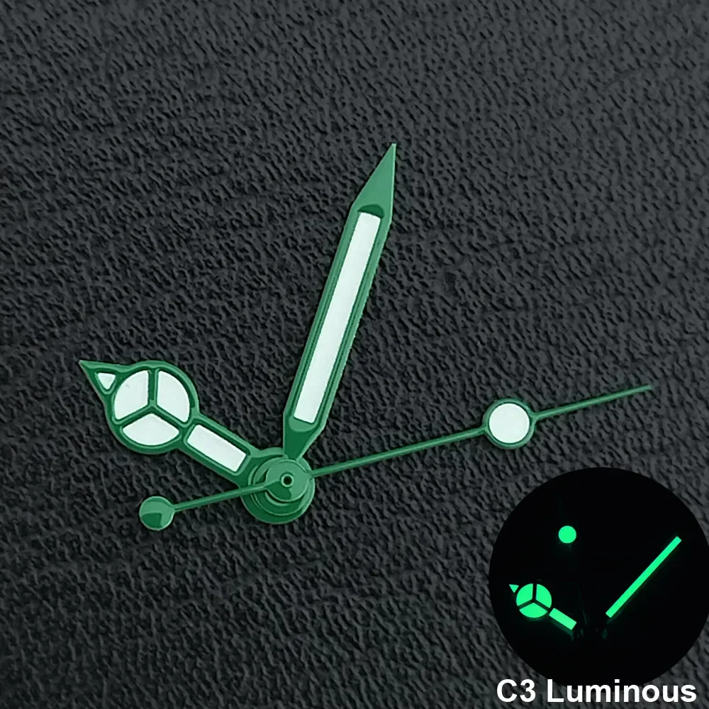Silver/Gold/Rose Gold Watch Hands Green Cyan Luminous Fit NH35 NH36 Watches Movement Accessory Part