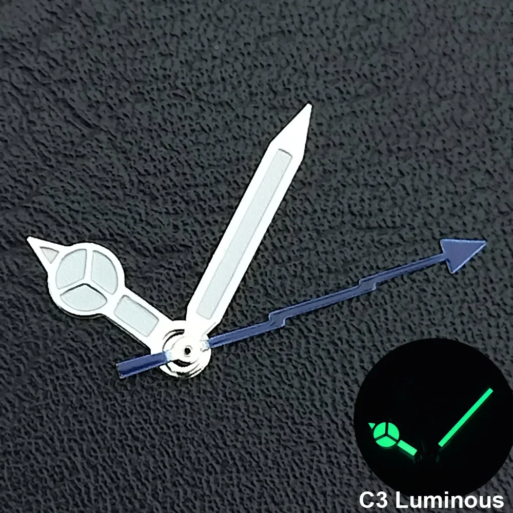 Silver/Gold/Rose Gold Watch Hands Green Cyan Luminous Fit NH35 NH36 Watches Movement Accessory Part
