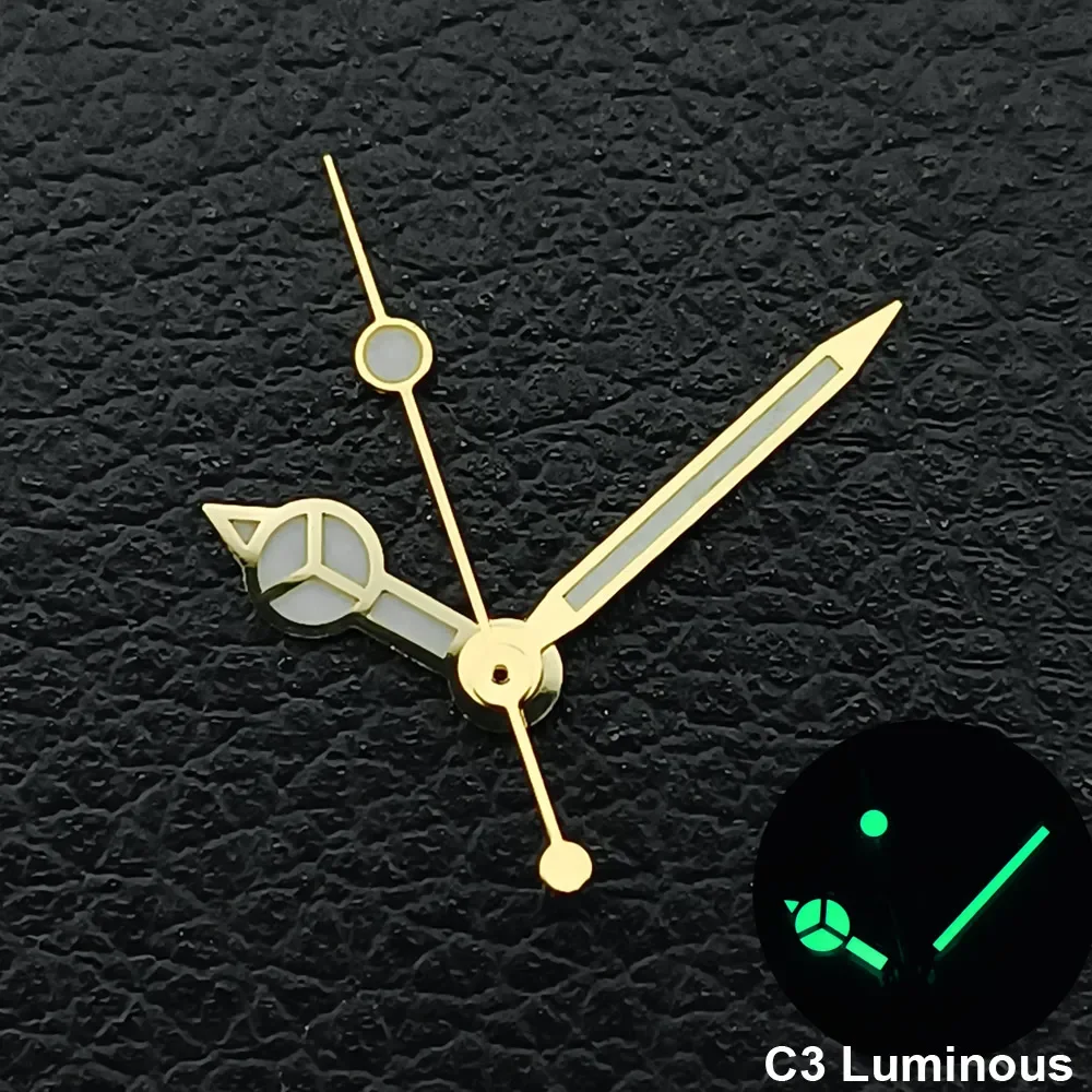 Silver/Gold/Rose Gold Watch Hands Green Cyan Luminous Fit NH35 NH36 Watches Movement Accessory Part