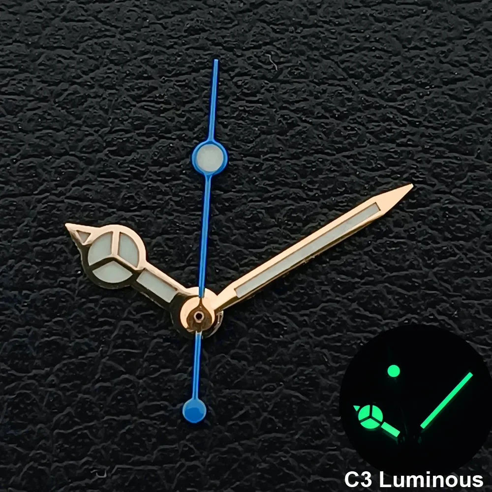 Silver/Gold/Rose Gold Watch Hands Green Cyan Luminous Fit NH35 NH36 Watches Movement Accessory Part