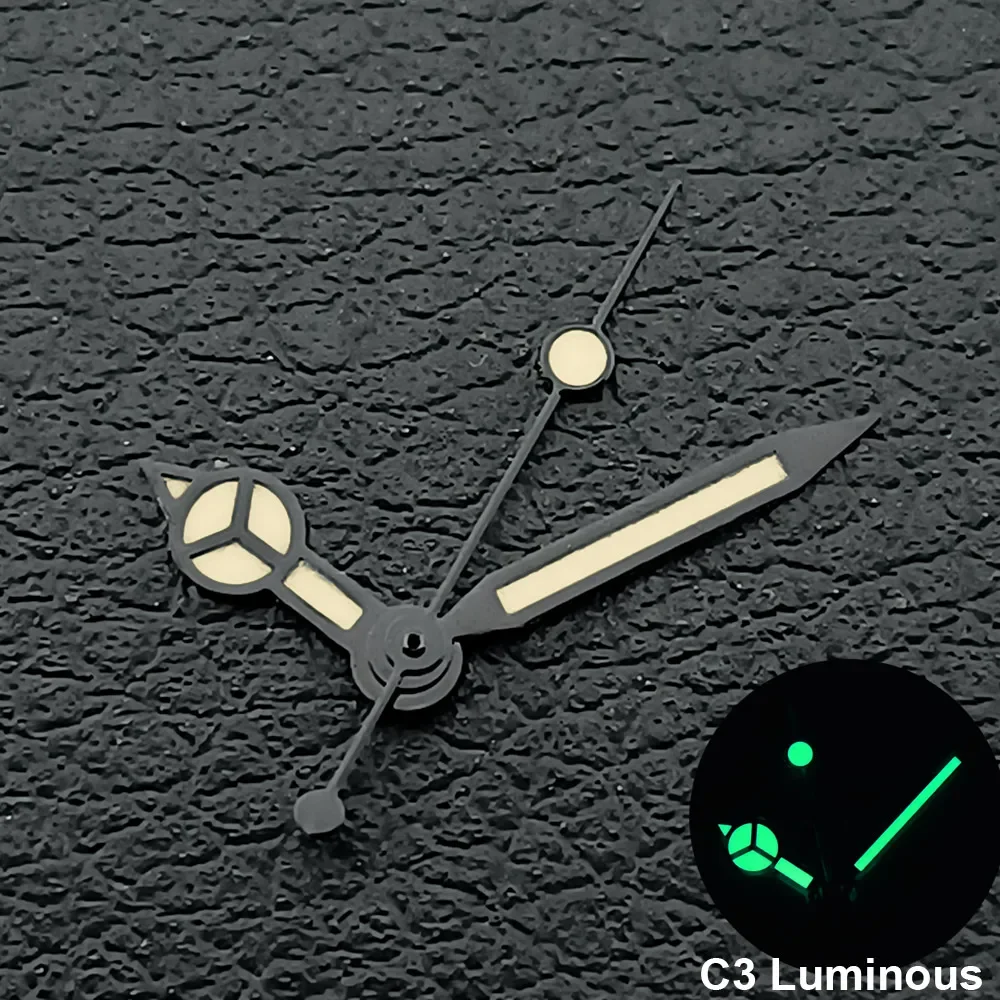 Silver/Gold/Rose Gold Watch Hands Green Cyan Luminous Fit NH35 NH36 Watches Movement Accessory Part