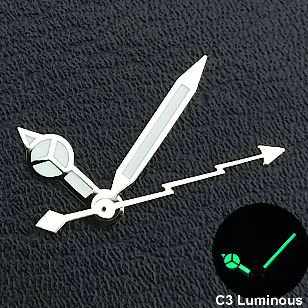 Silver/Gold/Rose Gold Watch Hands Green Cyan Luminous Fit NH35 NH36 Watches Movement Accessory Part