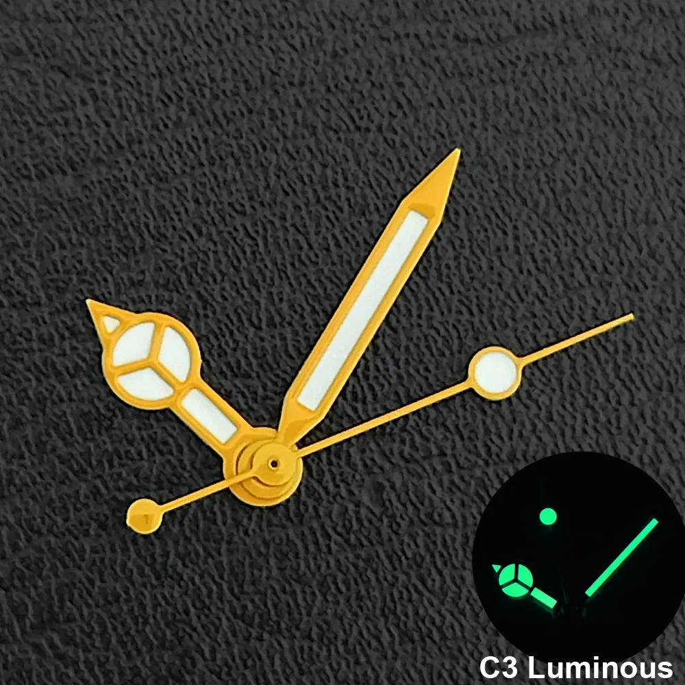 Silver/Gold/Rose Gold Watch Hands Green Cyan Luminous Fit NH35 NH36 Watches Movement Accessory Part