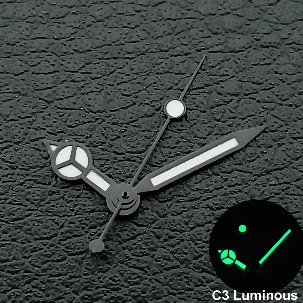 Silver/Gold/Rose Gold Watch Hands Green Cyan Luminous Fit NH35 NH36 Watches Movement Accessory Part
