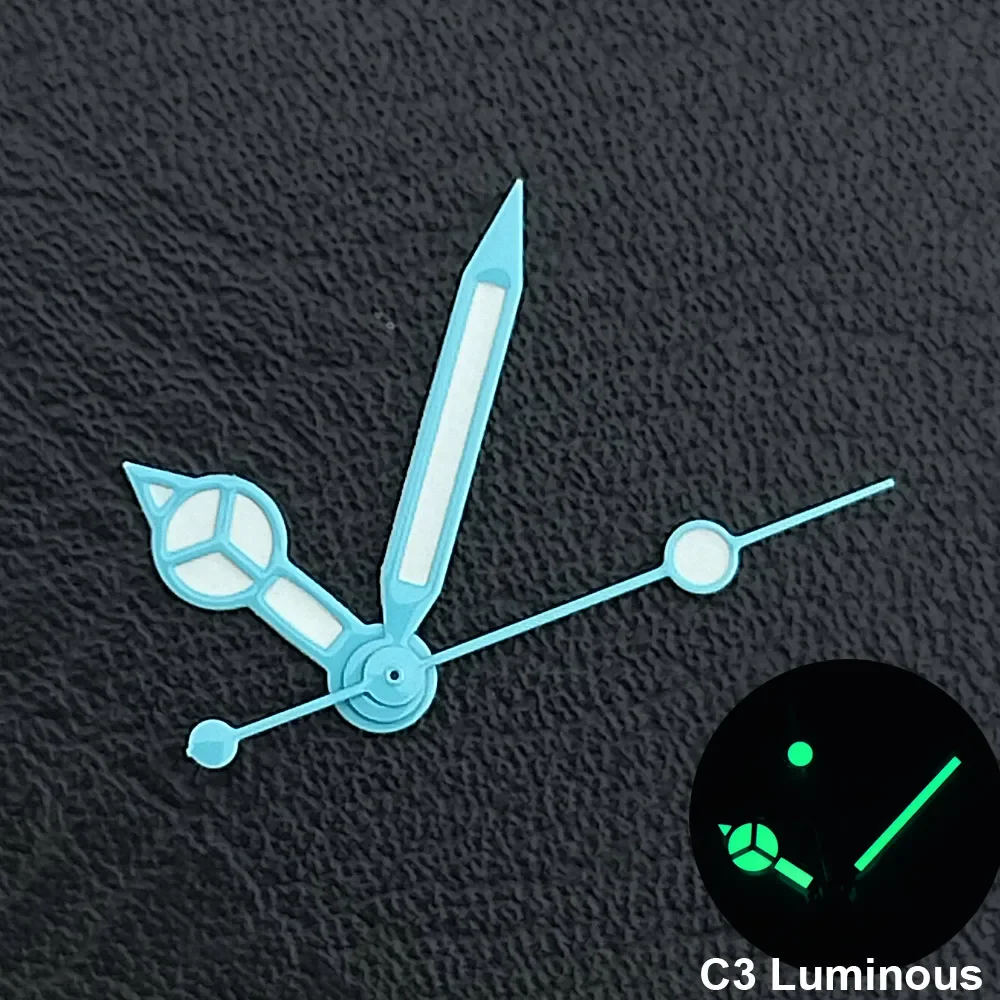 Silver/Gold/Rose Gold Watch Hands Green Cyan Luminous Fit NH35 NH36 Watches Movement Accessory Part