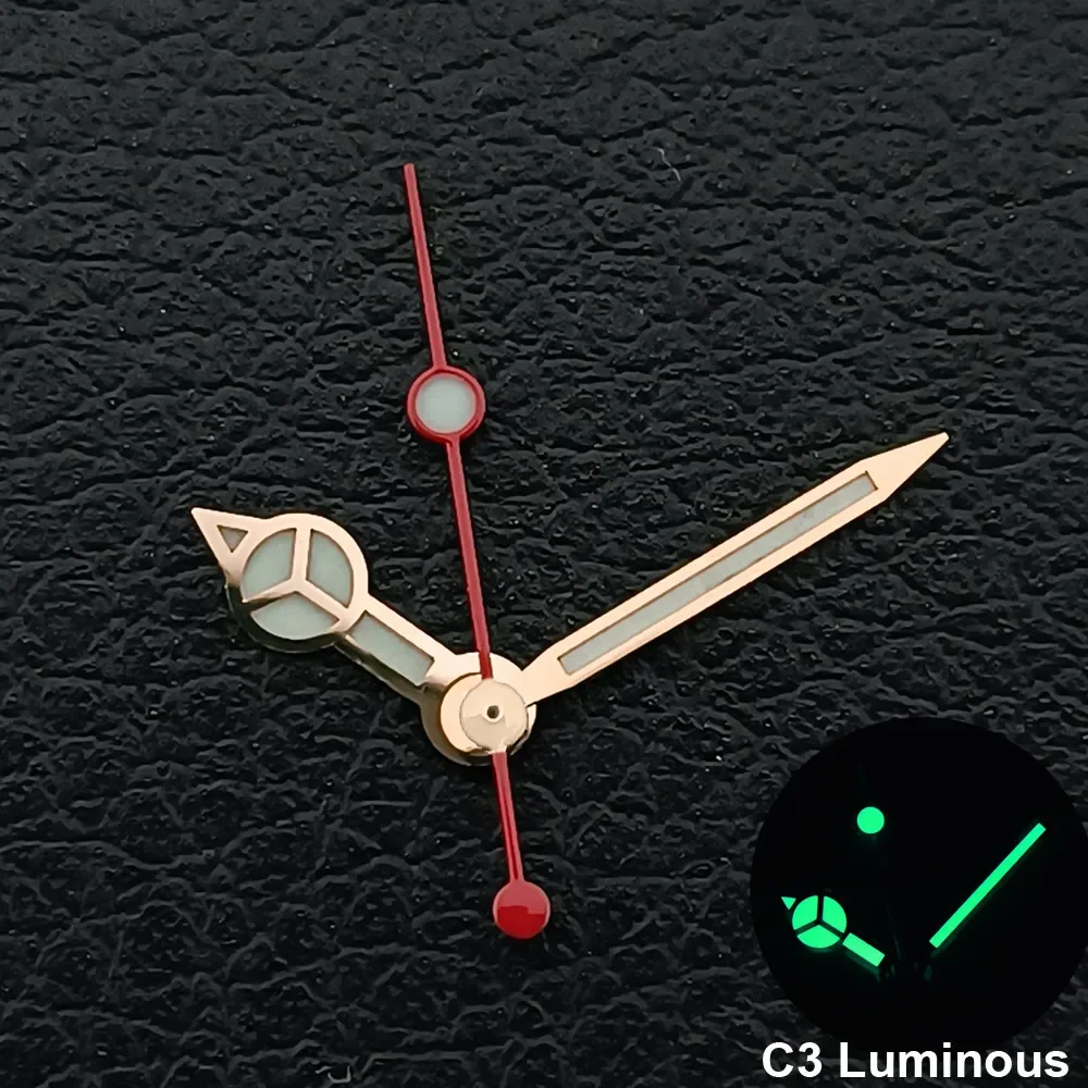 Silver/Gold/Rose Gold Watch Hands Green Cyan Luminous Fit NH35 NH36 Watches Movement Accessory Part